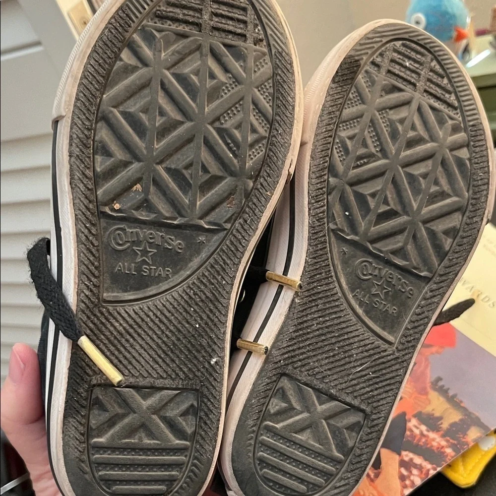 Converse Kids Black and Gold Stars High-Tops